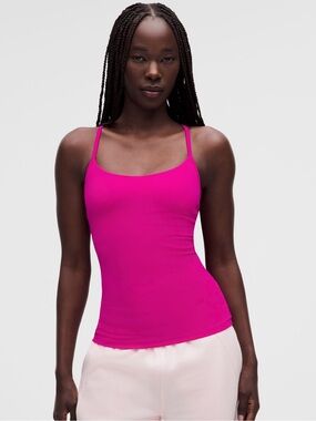 Lululemon Flow Y Tank Top Light Support, B/C Cup Pink Flare - Sz Small